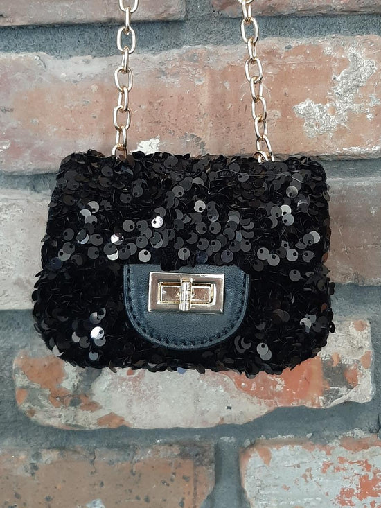 Black Sequin Purse