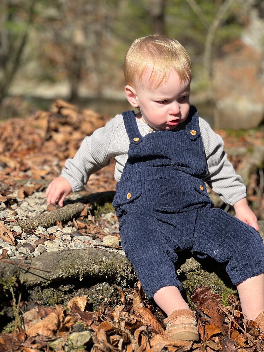 Navy Corduroy Overall