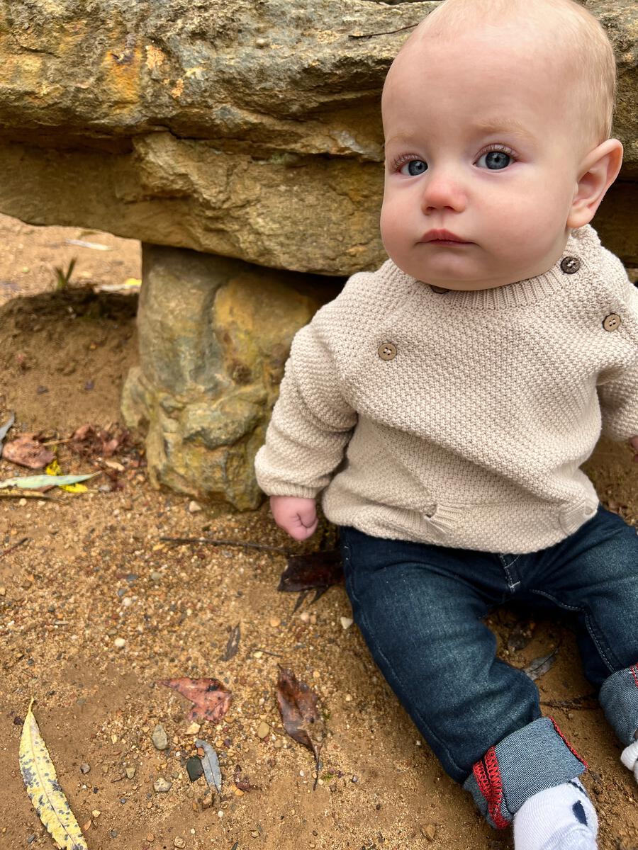 Morrison Baby Sweater in Cream