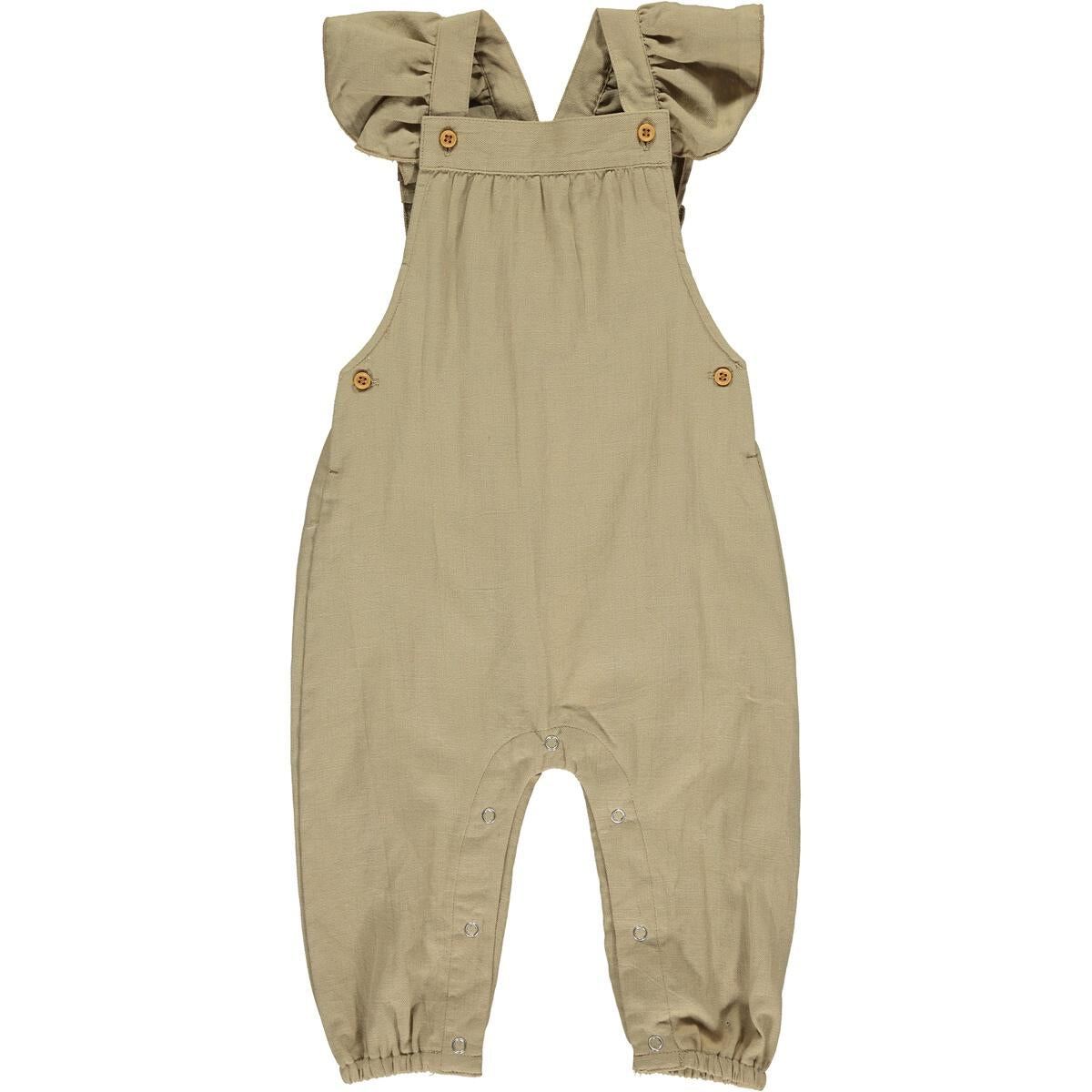 Eloise Ruffle Overall in Gold