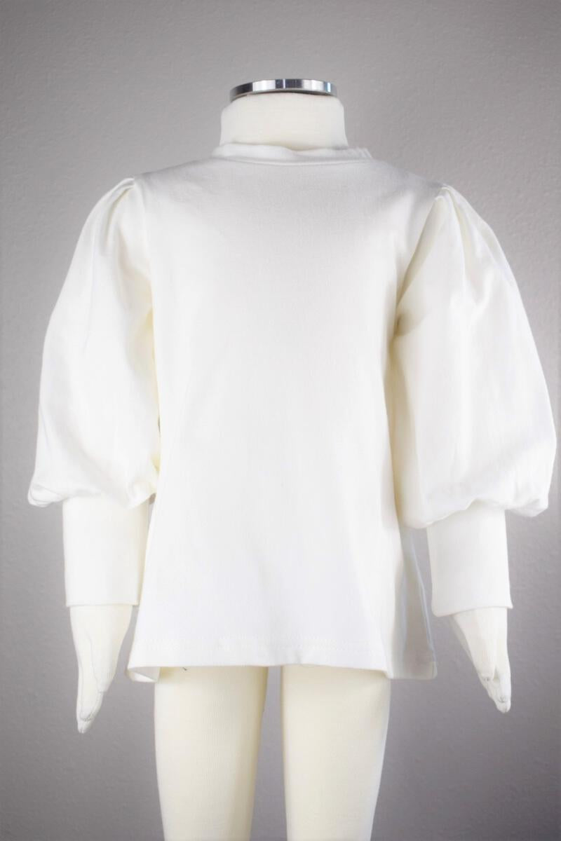 White Puff Sleeve Top