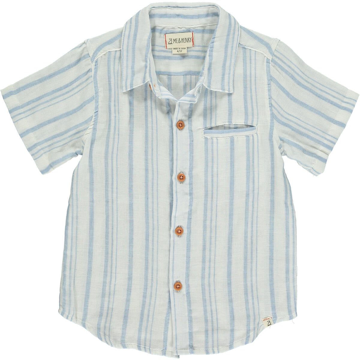 Blue/Cream/White Stripe Woven Shirt