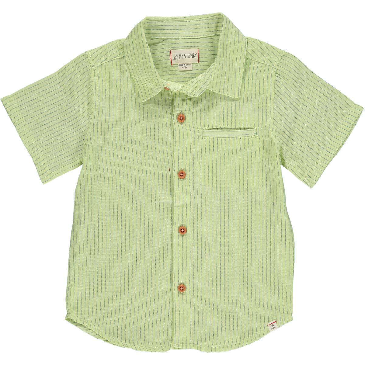 Lime/Royal Button Down Shirt