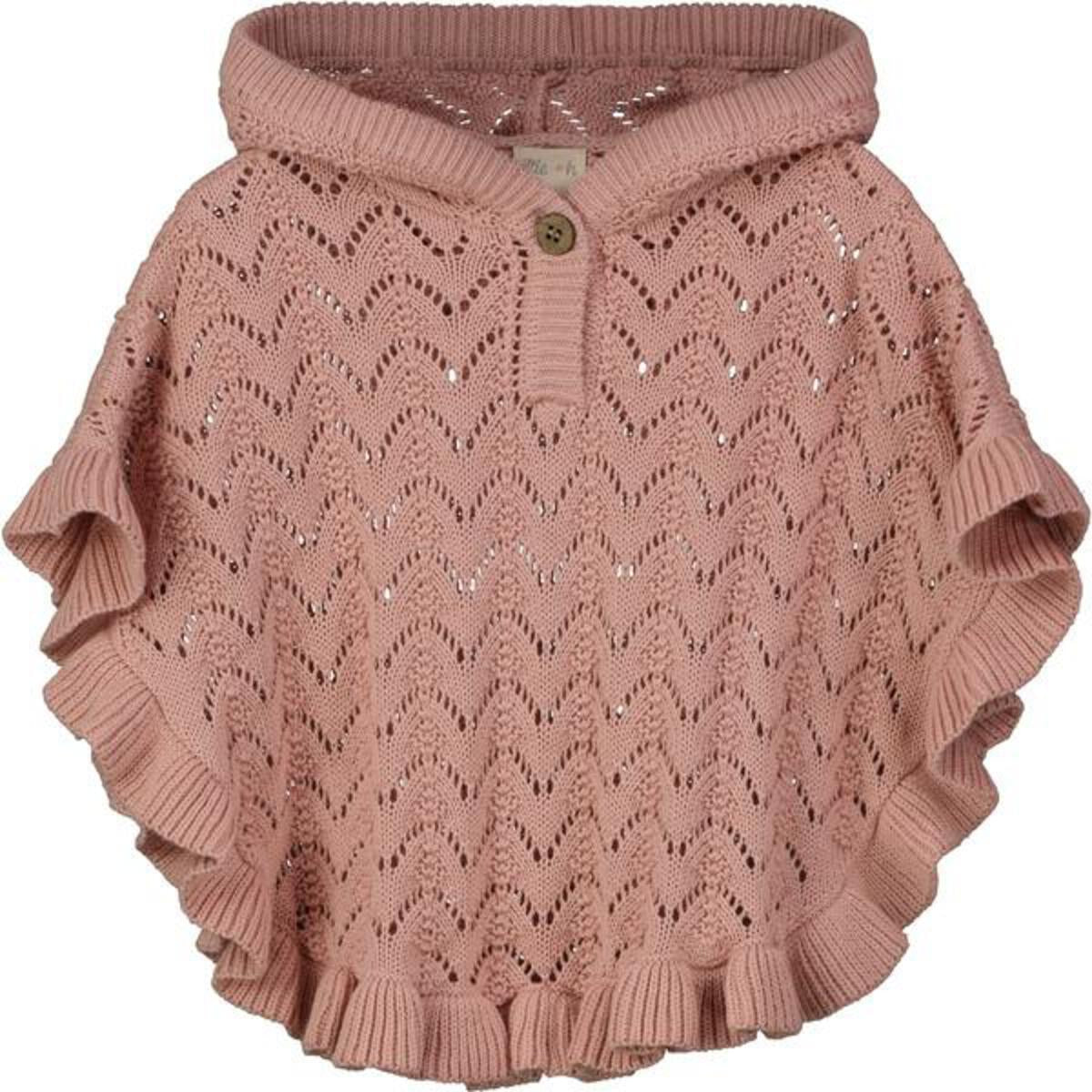 Loveday Pink Cable Poncho Cape