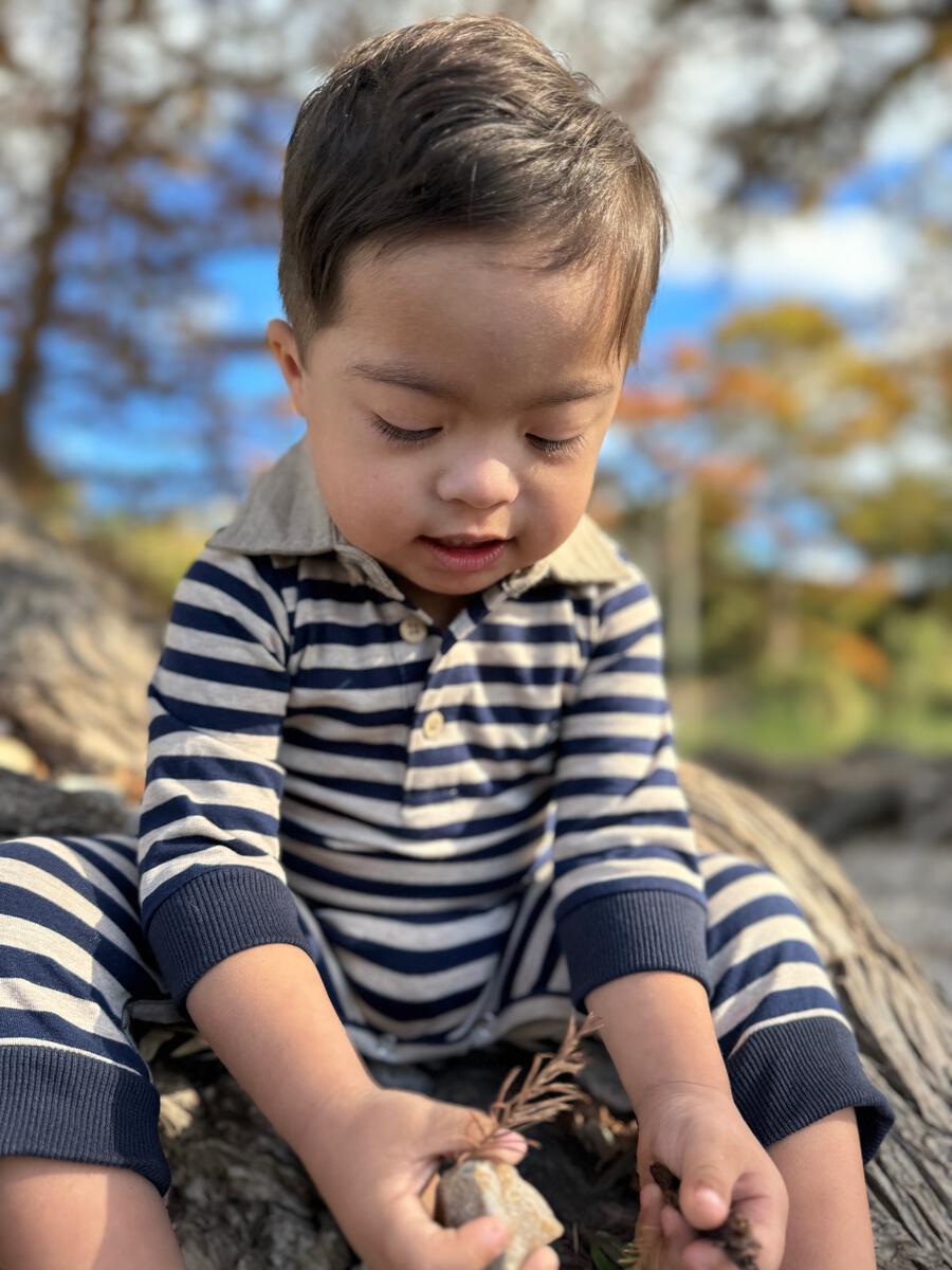 Black/Beige Stripe Kingston Polo Romper