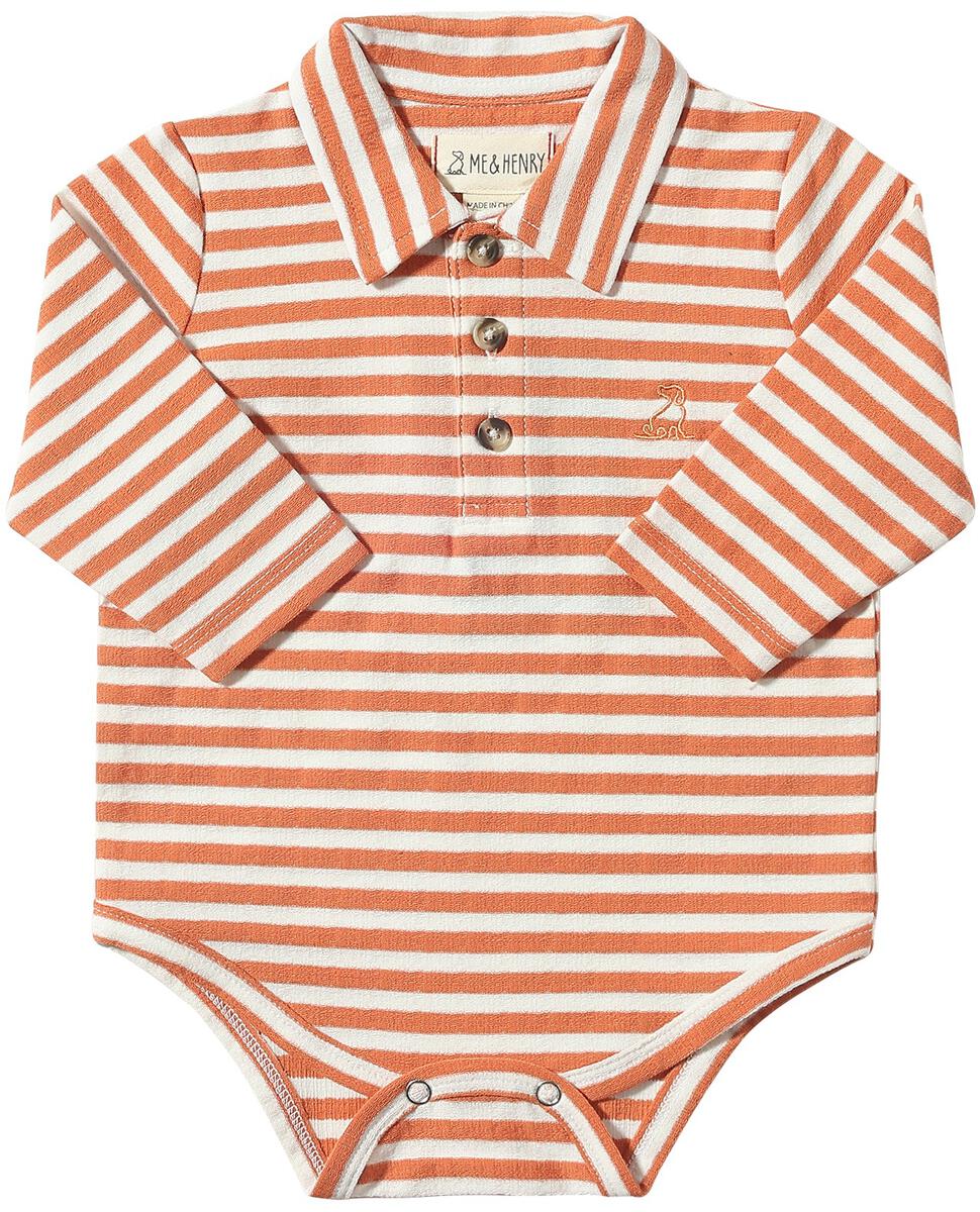 Seymore Pumpkin/White Romper