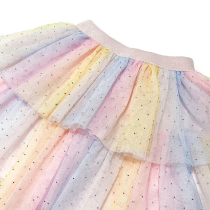 Rainbow Tulle Tiered Skirt