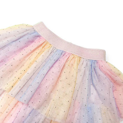 Rainbow Tulle Tiered Skirt