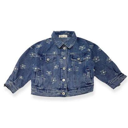 Pearl Flower Denim Jacket