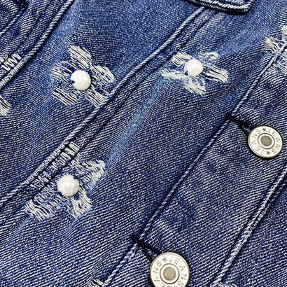 Pearl Flower Denim Jacket