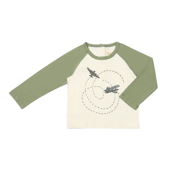 Sage Raglan Plane top