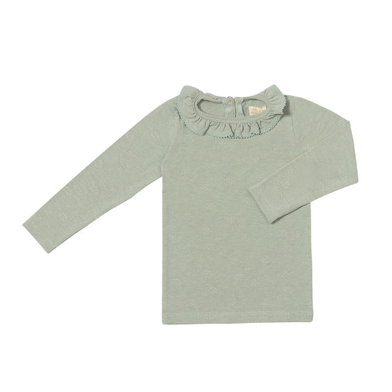 Sage Miriam Ruffle Neck L/slv Shirt