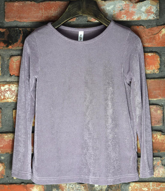 Longsleeve Top with Sheen in Purple