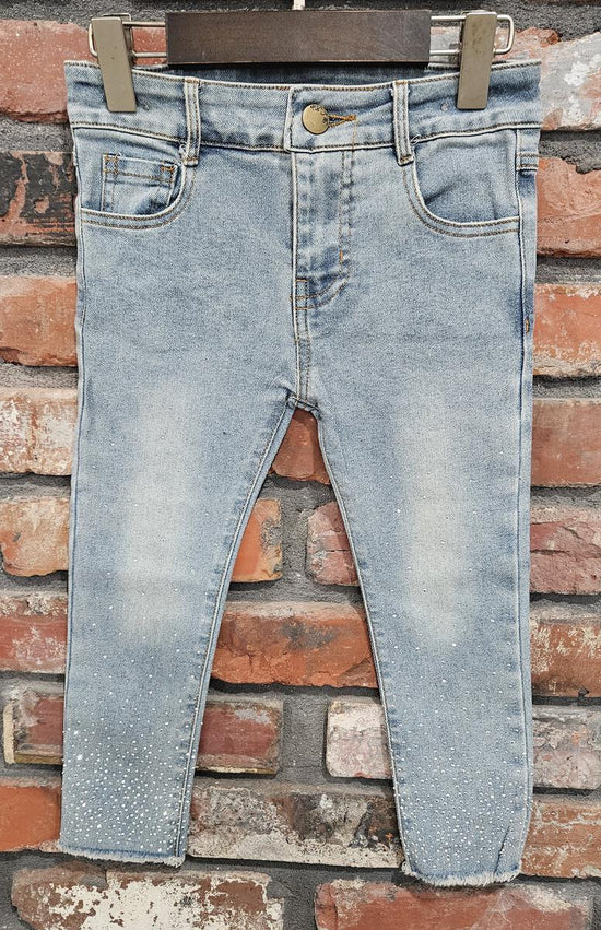 Light Wash Rhinestone Jeans