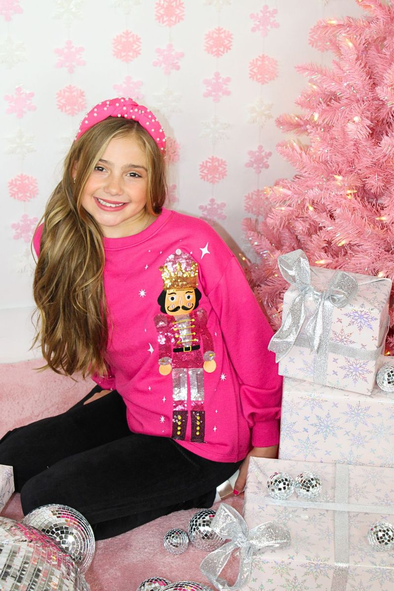 Tween Hot Pink Nutcracker Sweatshirt