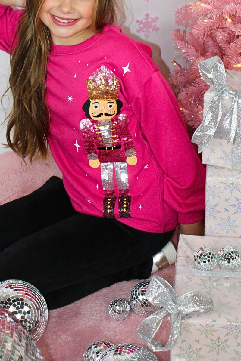 Tween Hot Pink Nutcracker Sweatshirt