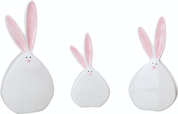 Pom Pom Tail Ceramic Bunny Set/3