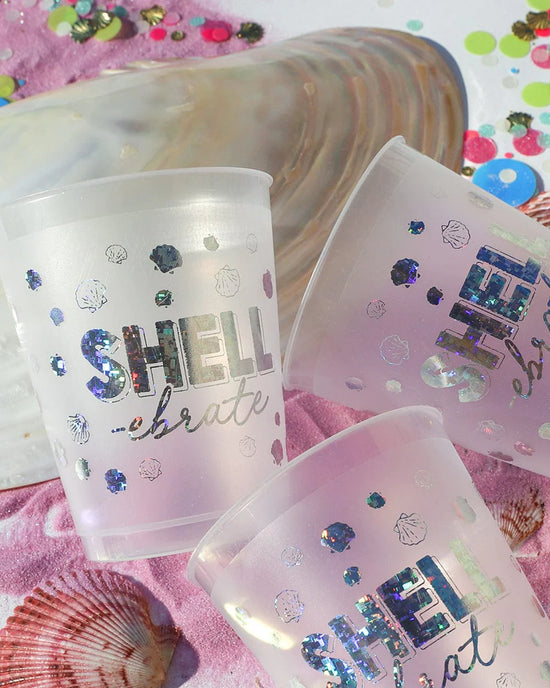 THE SHELL-EBRATE REUSABLE STACKABLE CUPS