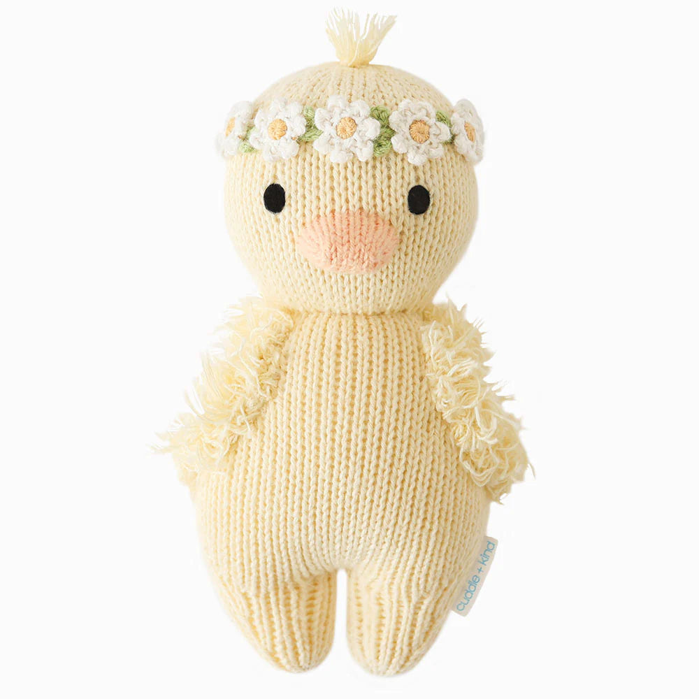 Baby Duckling Stuffed Animal Ivory Floral Headband