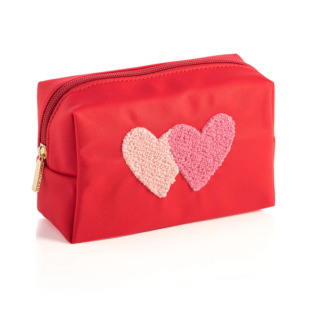 Cara Red Hearts Cosmetic Pouch