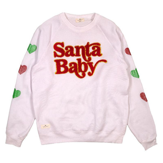 Santa Baby Sparkle Crew Neck Sweatshirt