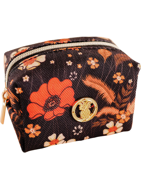 Black Vintage Flofral Print Essentials Mini Bag