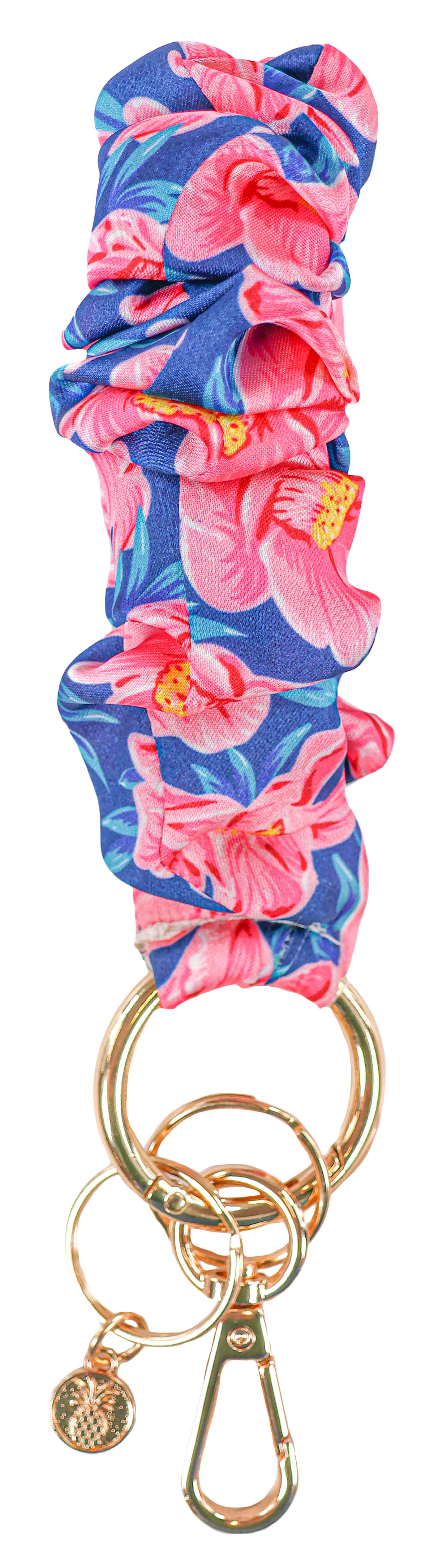 Blue & Pink Floral 3-in-1 Keyfob