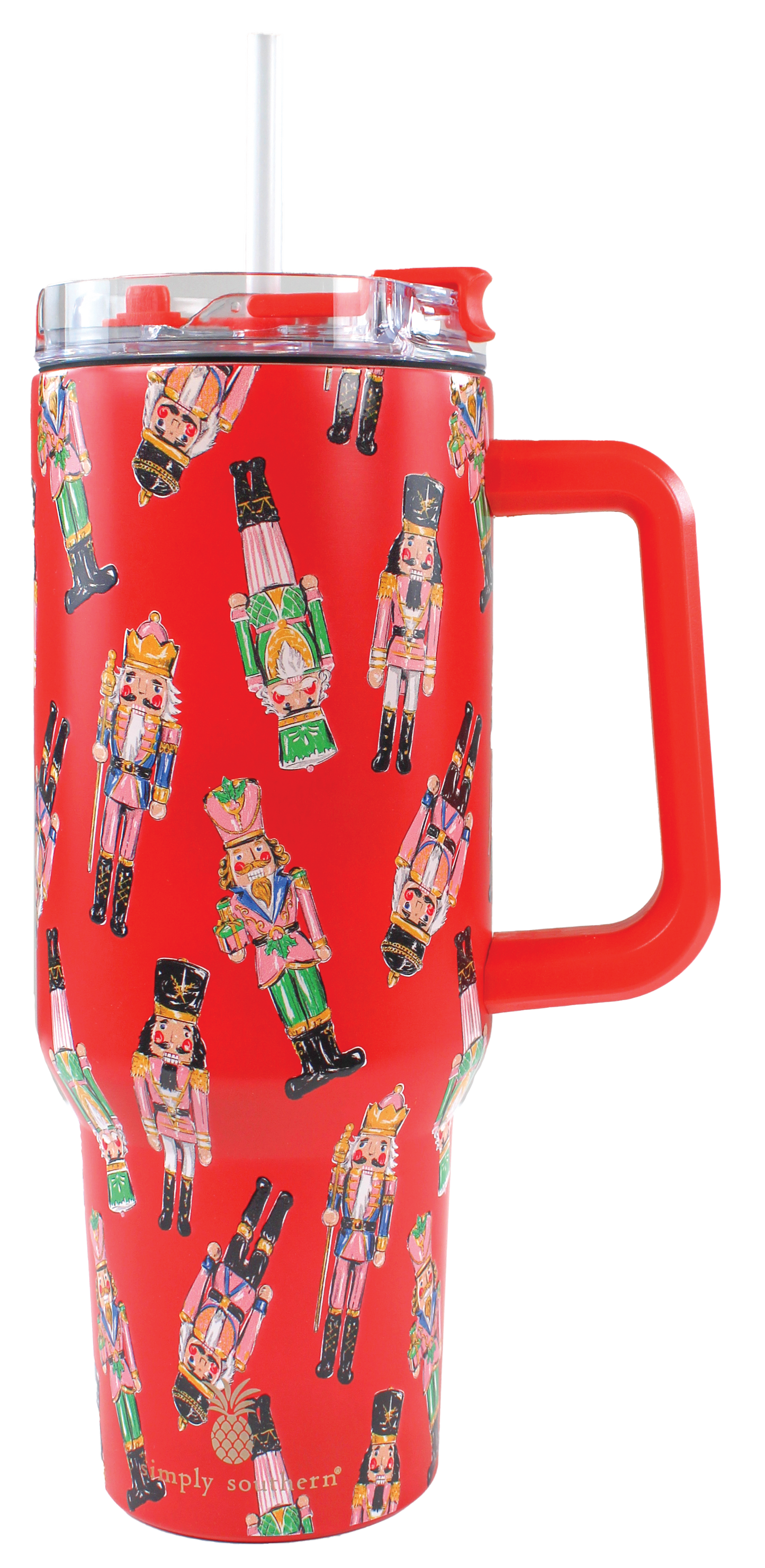 Festive Red Holiday Nutcracker Tumbler