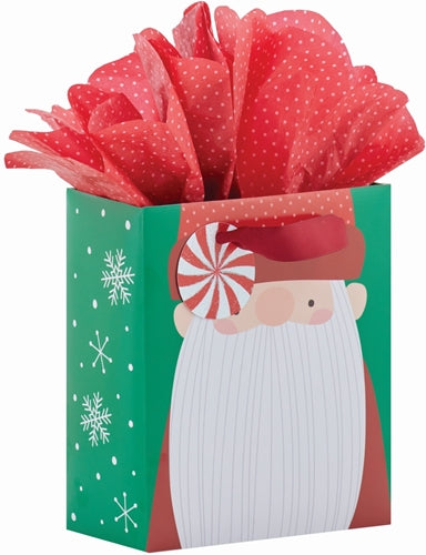 Gnome Santa Gift Bag with Tissue Paper