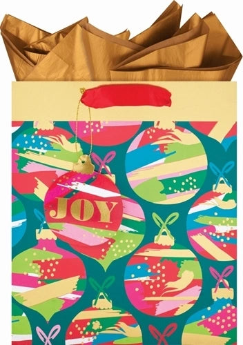 Joy Colorful Ornaments Medium Gift Bag