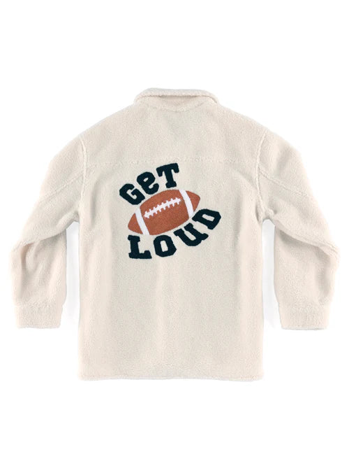 'Get Loud' Sherpa Jacket in Ivory