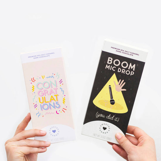 Chocolate Bar + Greeting Card – Boom Mic Drop!