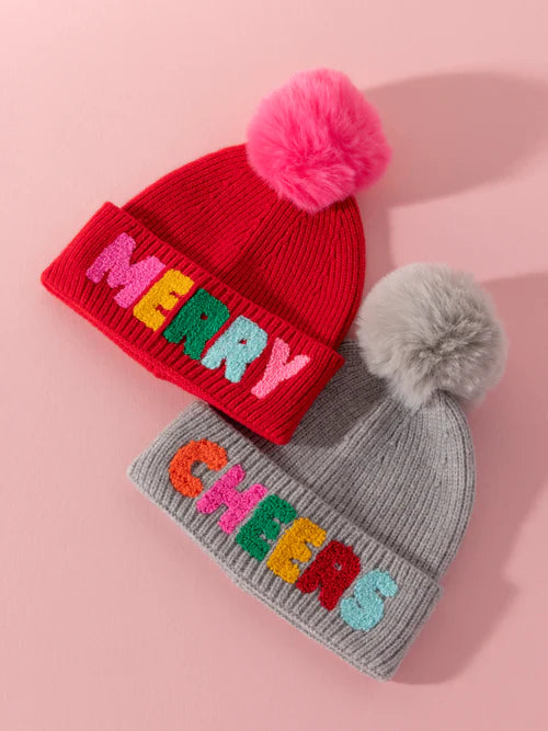 'Merry' Red Beanie