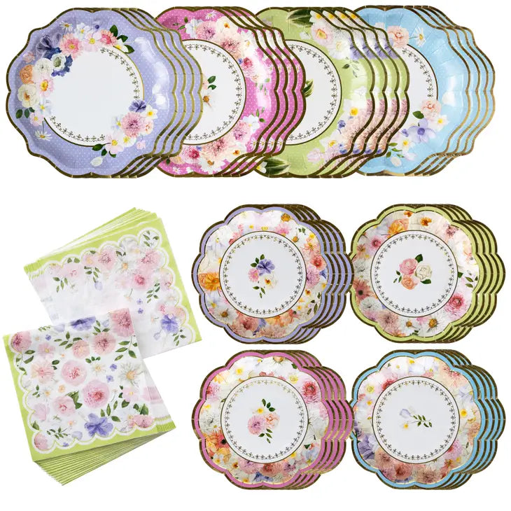7" Tea Time party Plates (16 guests)