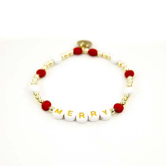 Christmas 18K Gold Filled Bracelets: Peppermint Candies