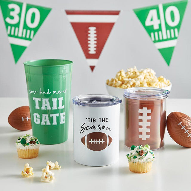 Tis the Season Football Stainless Steel Tumbler