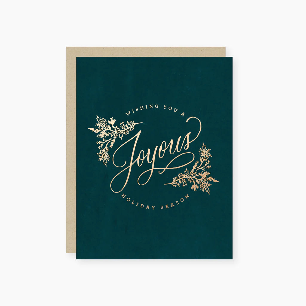 Joyous Holiday Wishes Card with Foil