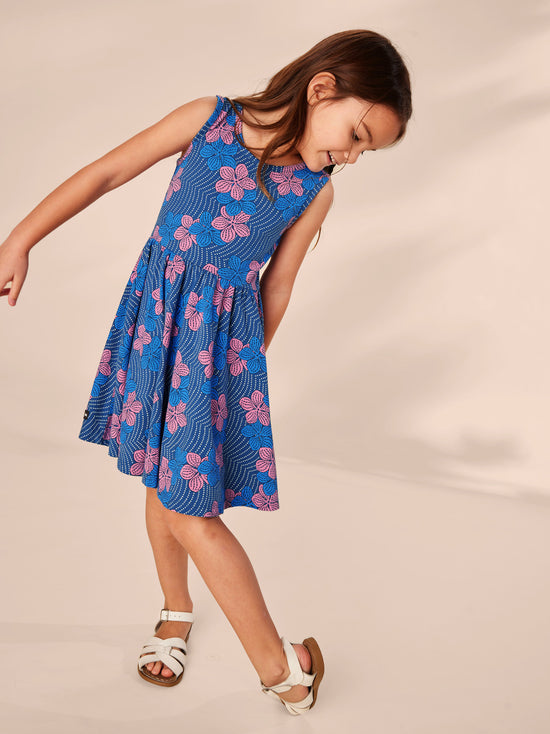 Sleeveless Ballet Dress / Wavy Plumeria