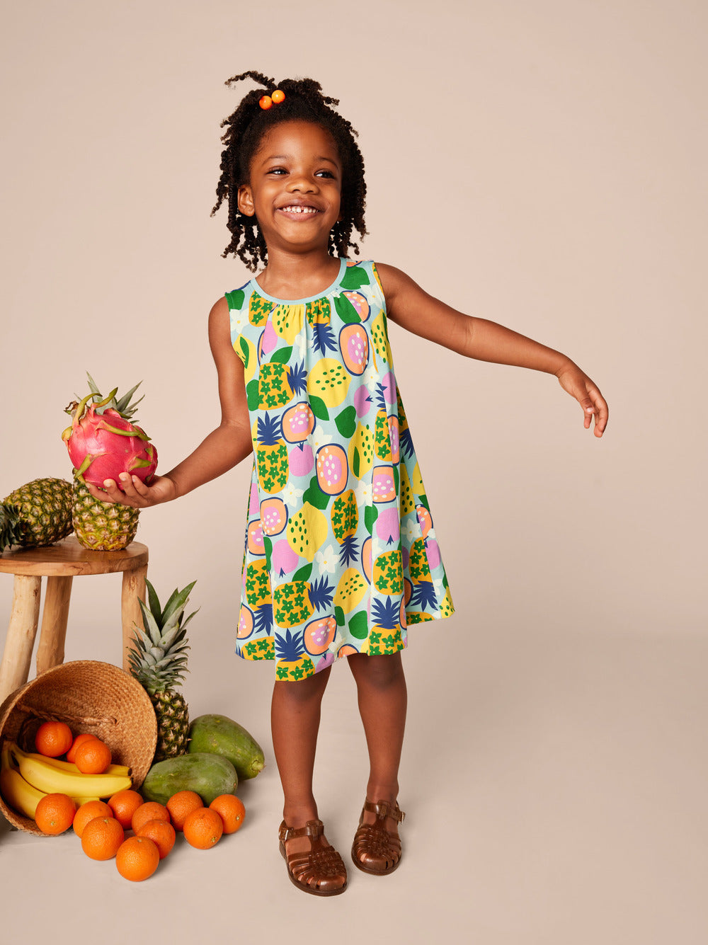 Trapeze Dress / Tropical Fruits