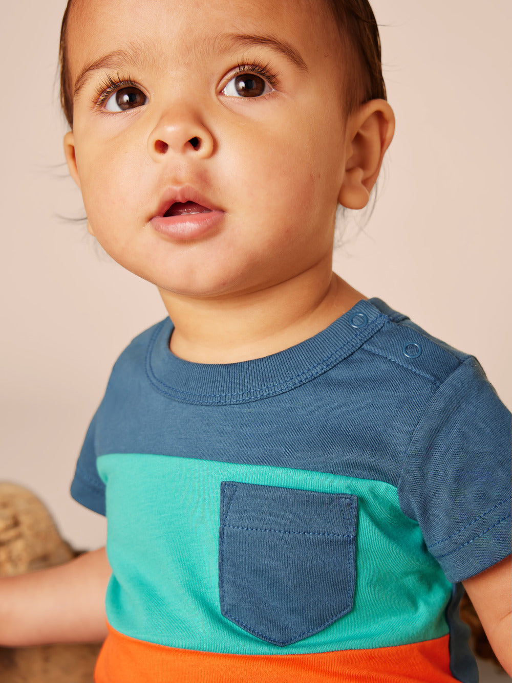 Pop Pocket Shortie Baby Romper / Indian Teal