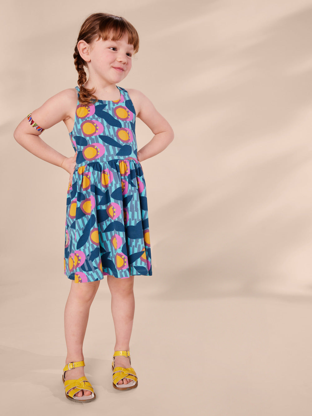 Strappy Back Skirted Dress / Passion Fruit Wax Print