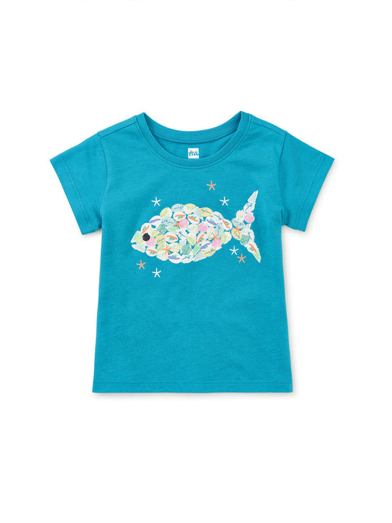 Shell Fish Graphic Tee / Nordic Blue
