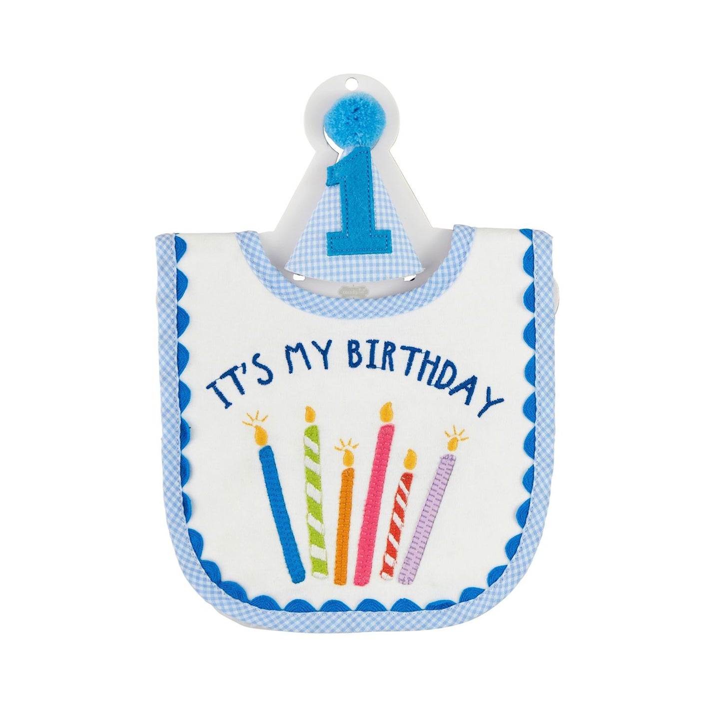 Blue Cake Smash Bib/Crown Set