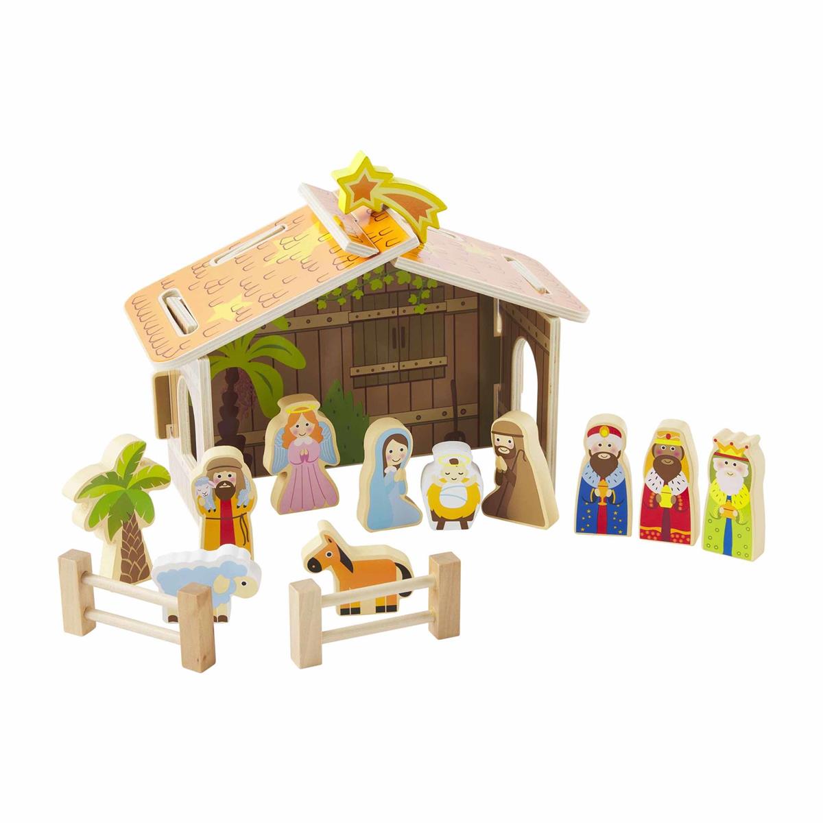 Wooden Nativity Set