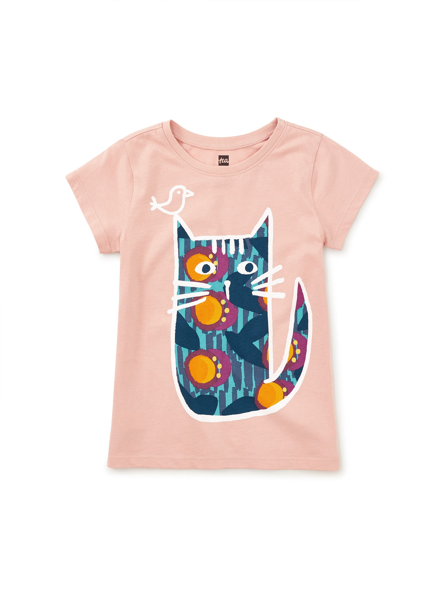 Passionfruit Cat Graphic Tee / Cameo Pink