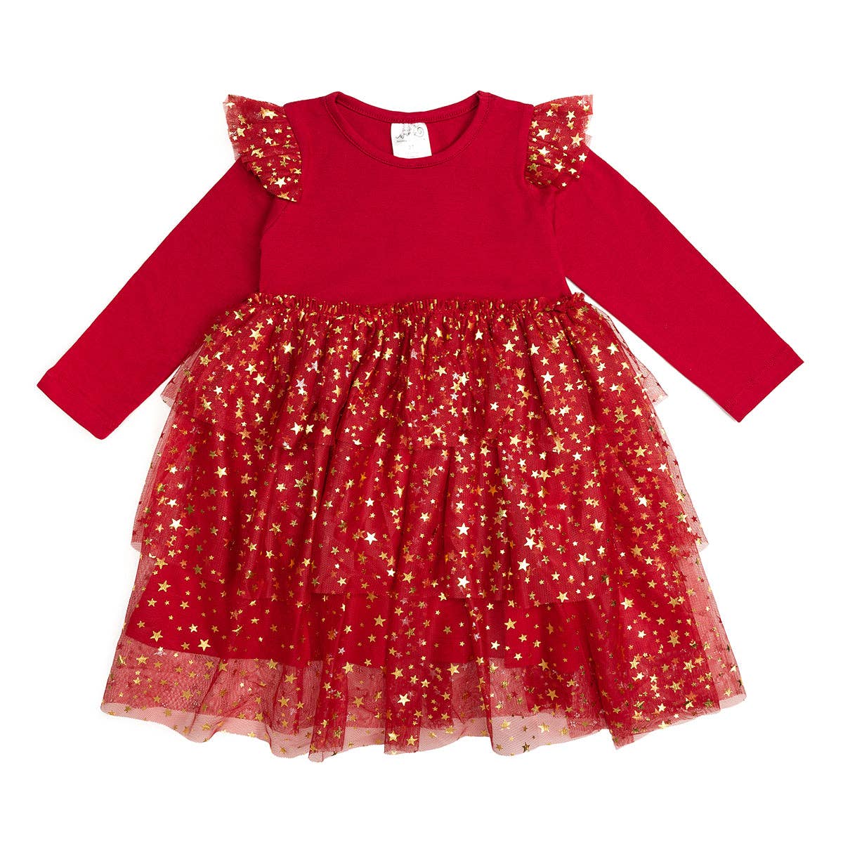 Scarlett Shimmer Christmas Long Sleeve Tutu Dress