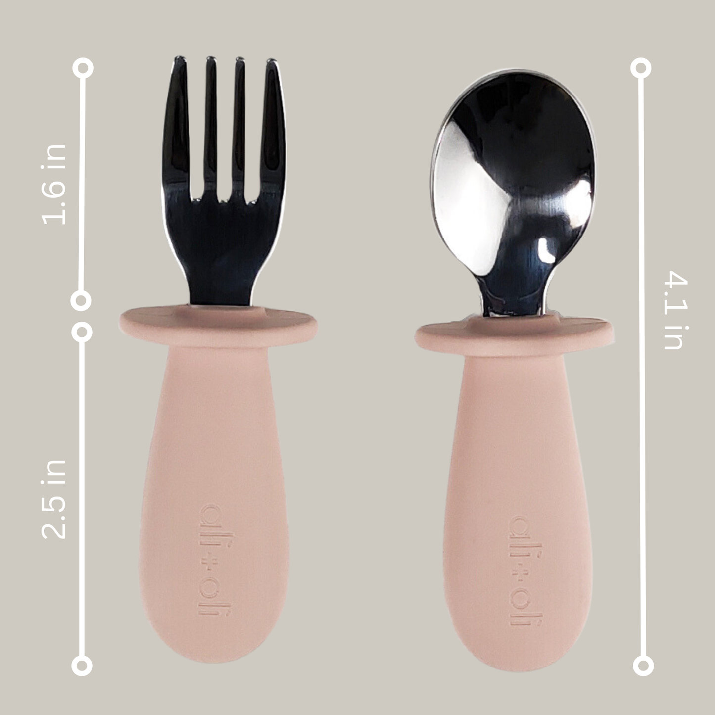 Spoon & Fork Learning Set for Toddlers (Pink) 6m+