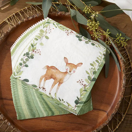 Woodland Baby 2 Ply Paper Napkins (set of 15)