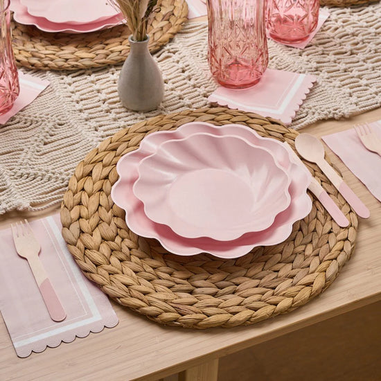 Simply Eco Compostable Salad Plates in Blush Set/8