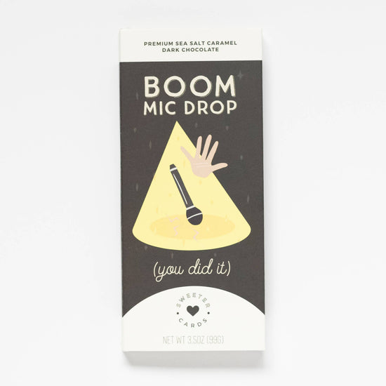 Chocolate Bar + Greeting Card – Boom Mic Drop!
